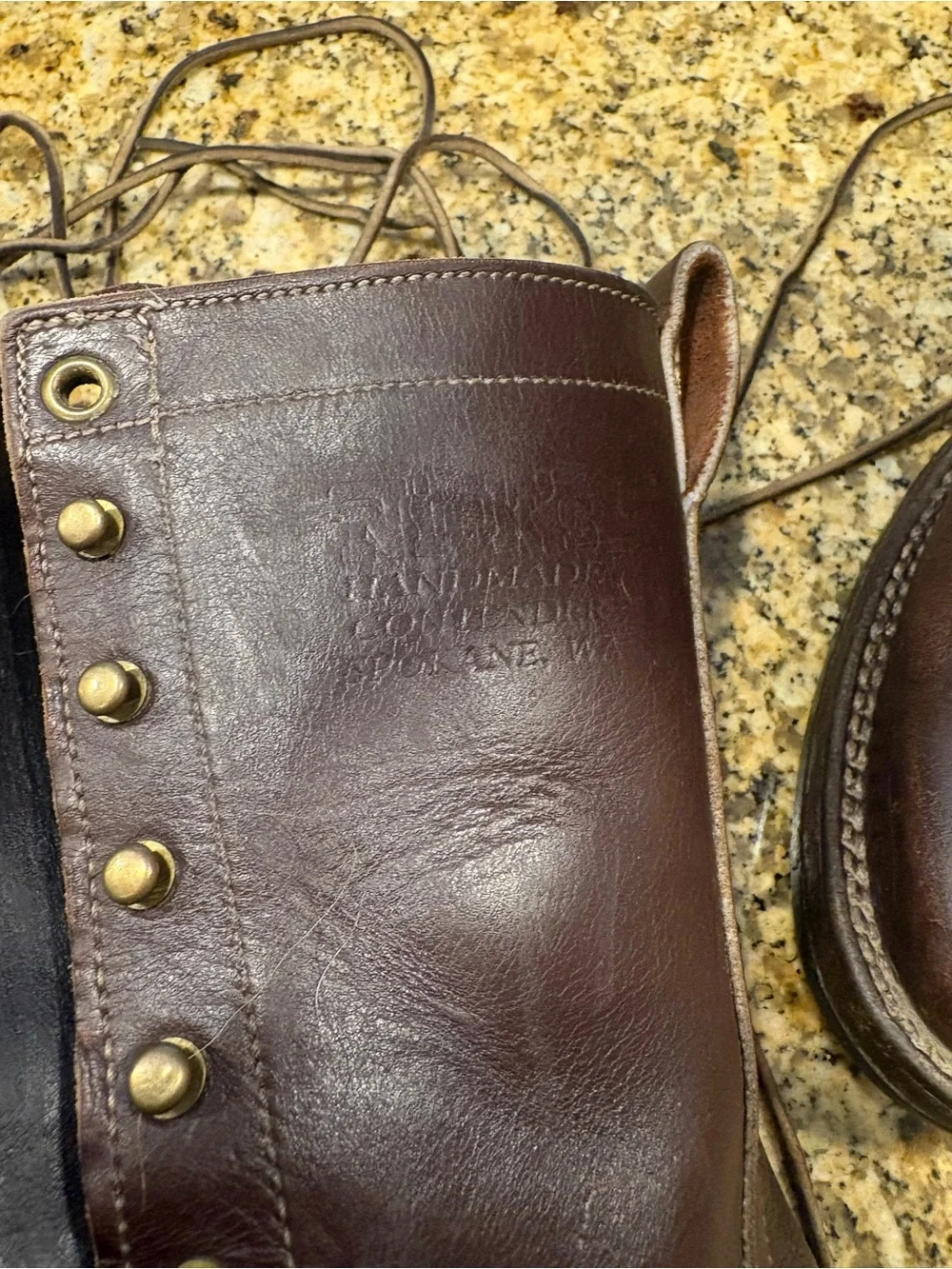 Nicks Contender handmade brown leather packer Kiltie boots Size 7C